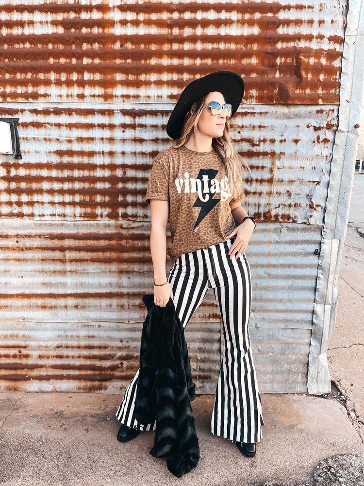 Leopard Vintage Bolt Tee