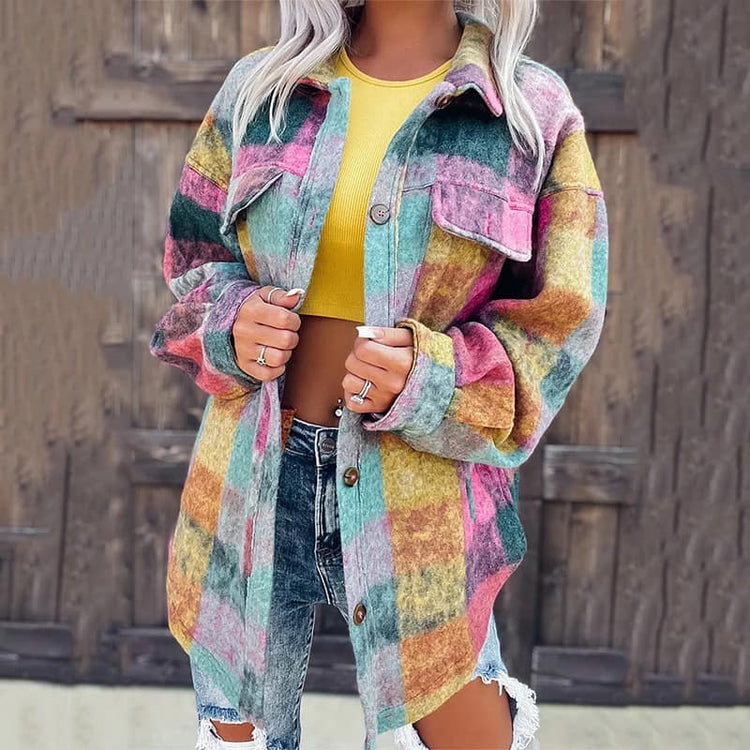 Bright Plaid Shacket