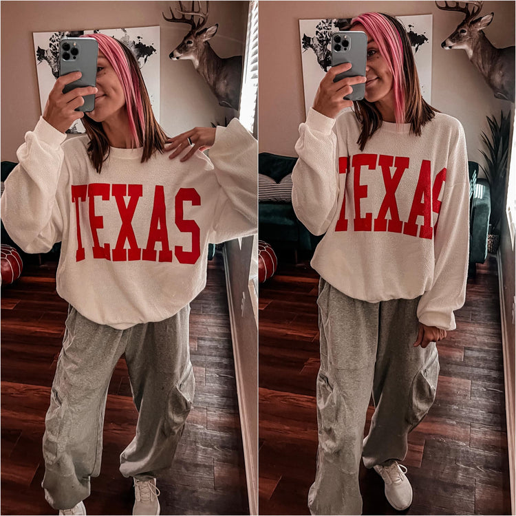 Texas Red/White Sweatshirt