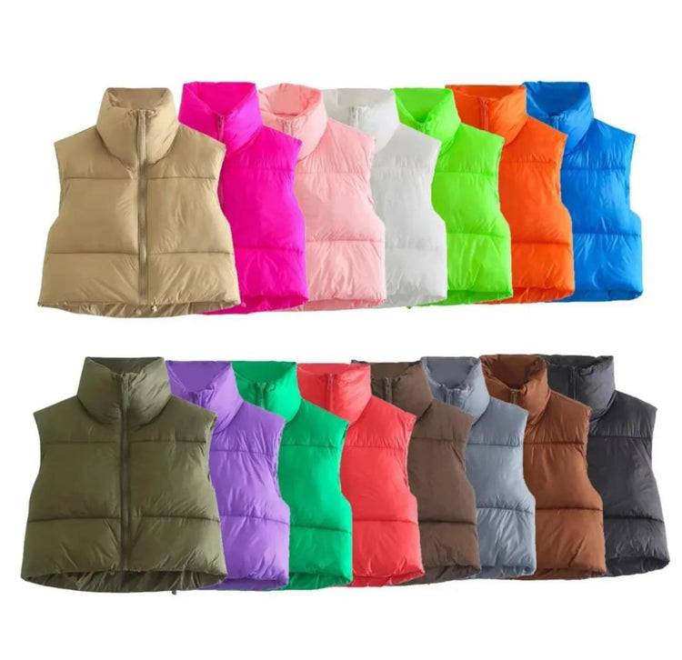 Cropped Puffer Vest