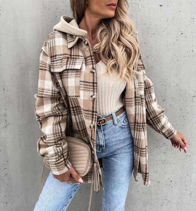 Natural Plaid Jacket