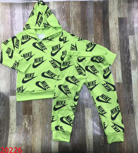 Kid's Lime/Black Nike Set