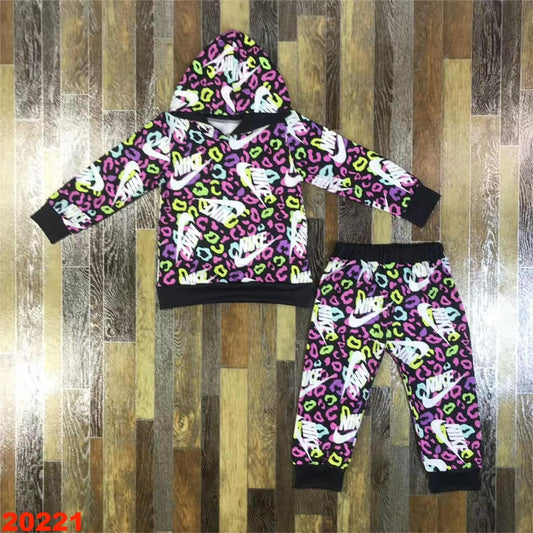 Kid's Rainbow Leopard Nike Set