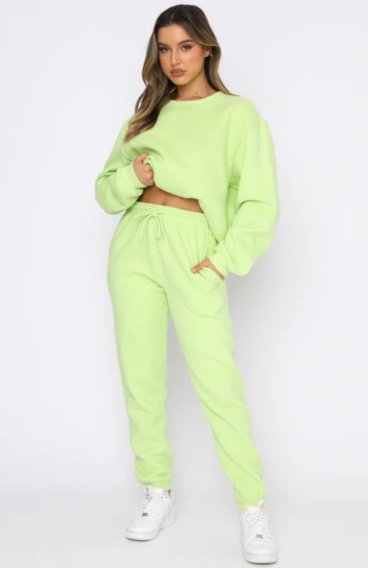 Lime Jogger Sweats Set