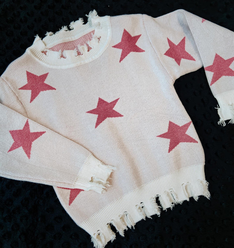 Girl’s Chunky Star Sweater