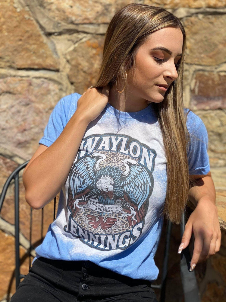 Waylon Jennings Bleached Band Tee