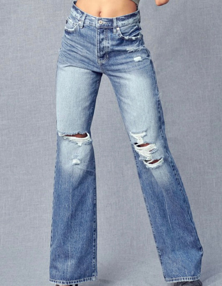 Kancan Nineties Flare Relaxed Jeans