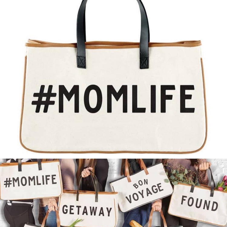 Mom Life Canvas Tote Bag