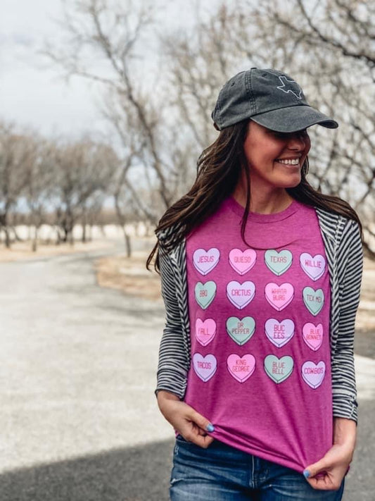 Texas Candy Hearts Tee